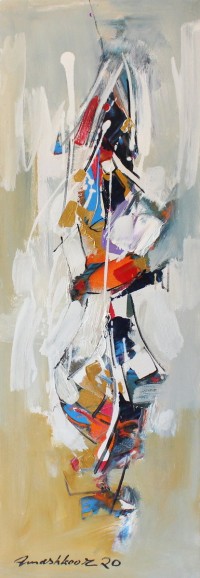 Mashkoor Raza, 12 x 36 Inch, Oil on Canvas, Abstract Painting, AC-MR-356